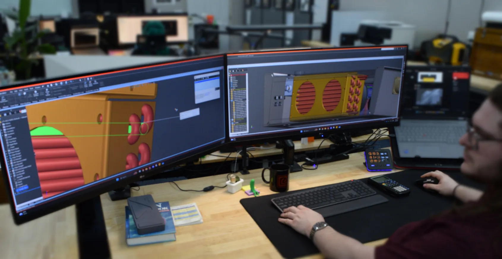 High-end 3D CAD render of new product development.